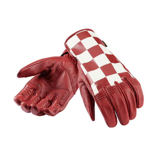 CHECKERBOARD GLOVE – RED / BONE